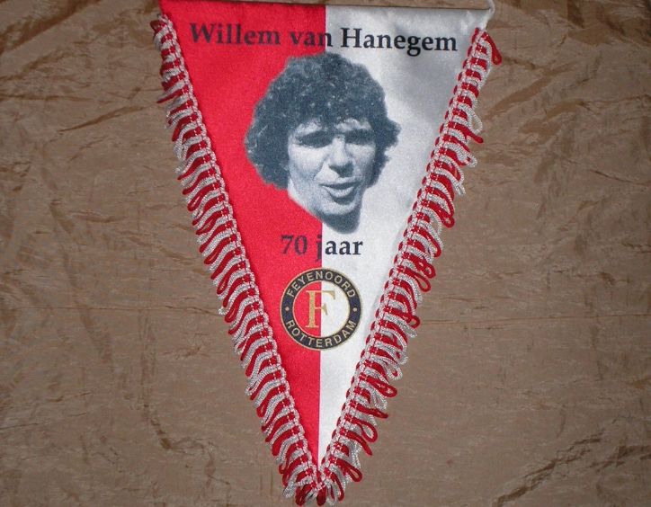 Вымпел юбилейный футбол Голландия-Feyenoord Willem van Hanegem