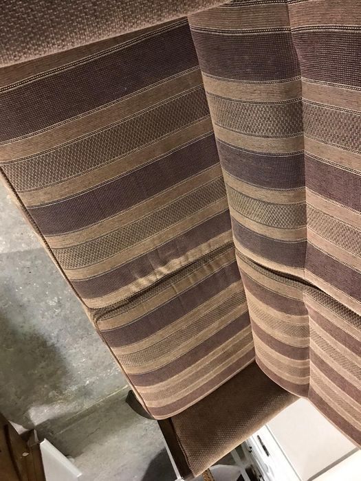 Piękna sofa 160cm dębowa masywna nieduża welur dąb tapicerka FV DOWÓZ