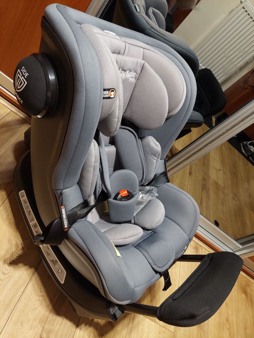 Fotelik samochodowy Baby Safe Rhodesian 0-18 kg Grey. ISOFIX. Obrotowy