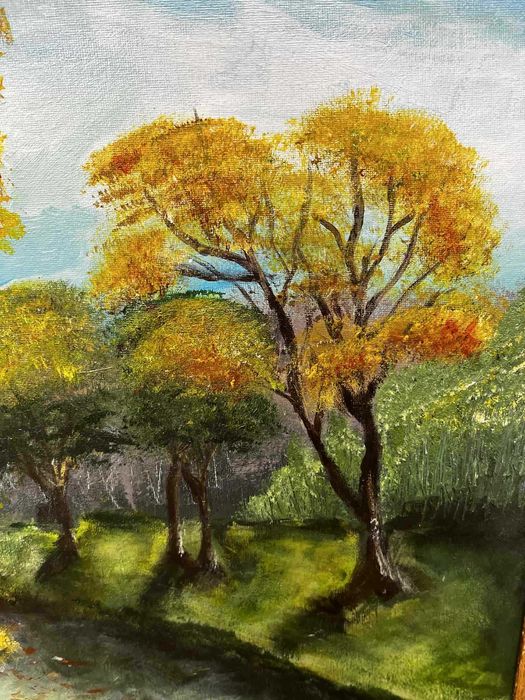 Jesienne pejzaże – akryl na płótnie, 50×70 cm