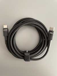 Kabel USB-C PD 100w do Macbook Samsung Xiaomi type-c kabel USB C 2M