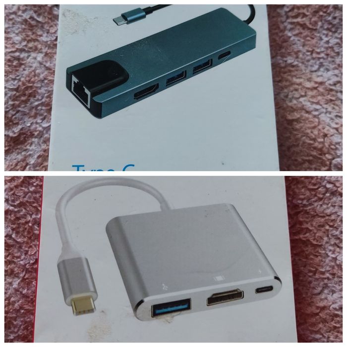 USB Type-C хаб, концентратор с быстрой зарядкой, Eathernet та HDMI