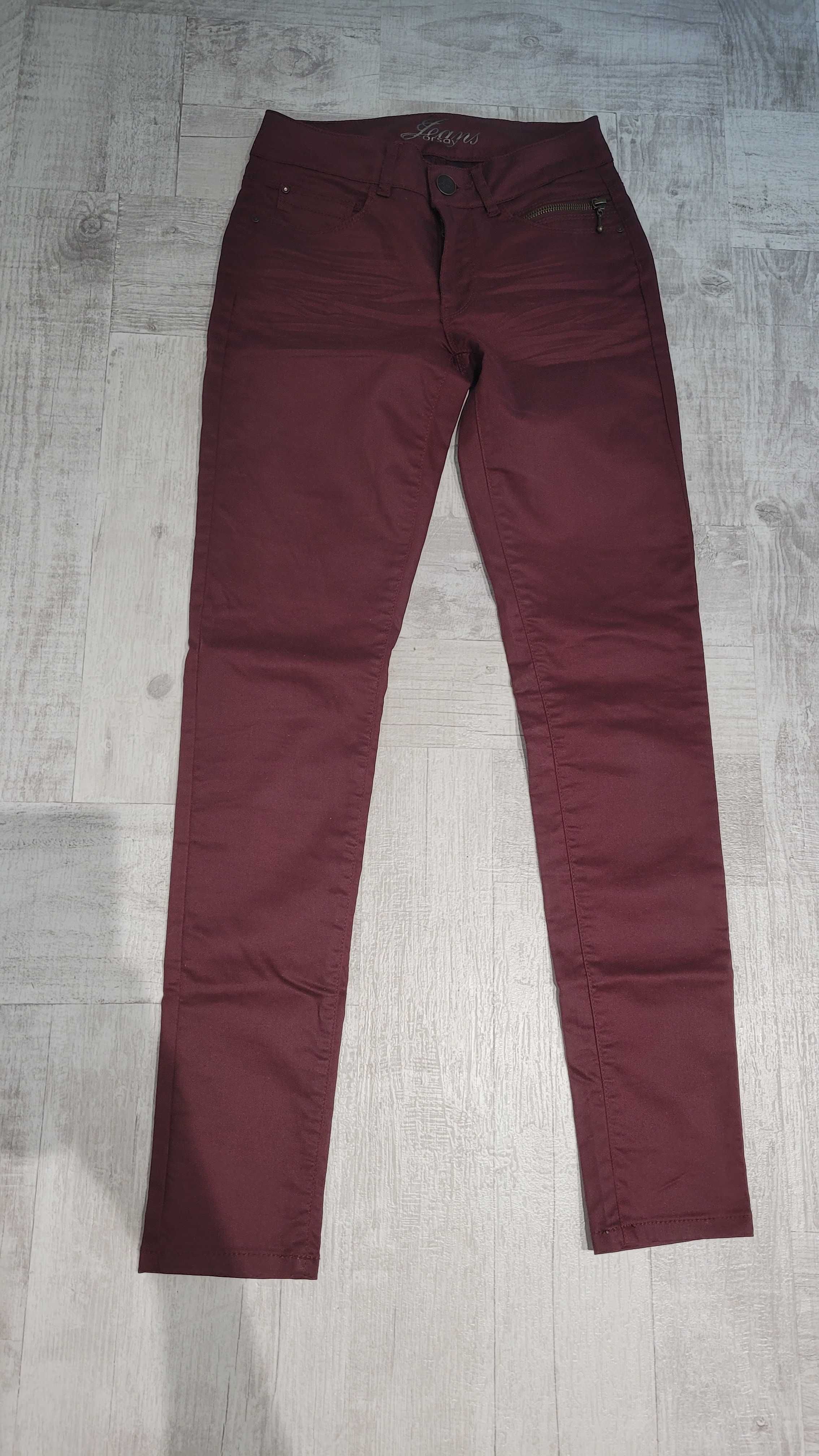 Spodnie bordowe długie orsay 32 XXS