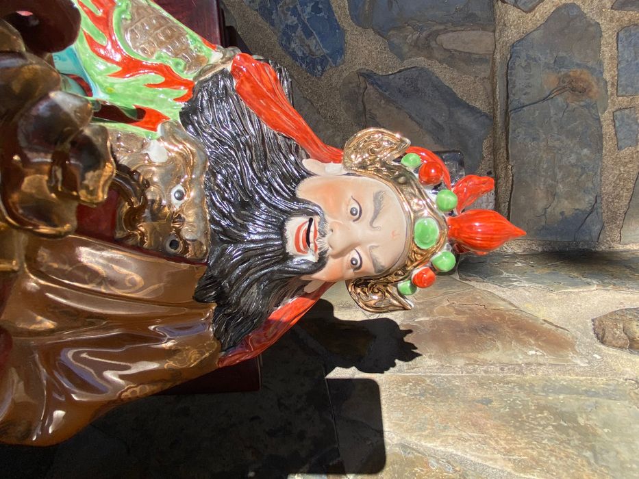 Escultura Divindade Porcelana Chinesa Centenário 48 cm