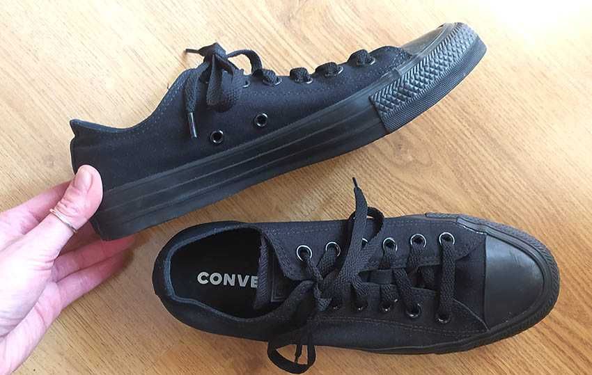 trampki Converse, czarne, krótkie, rozmiar 39