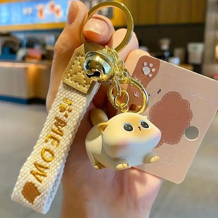 brelok do kluczy kremowy kotek brl326