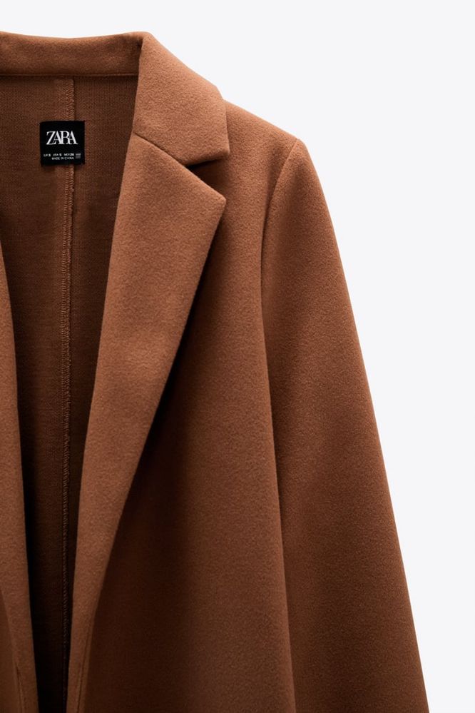 Пальто ZARA цвет mid-camel размер S