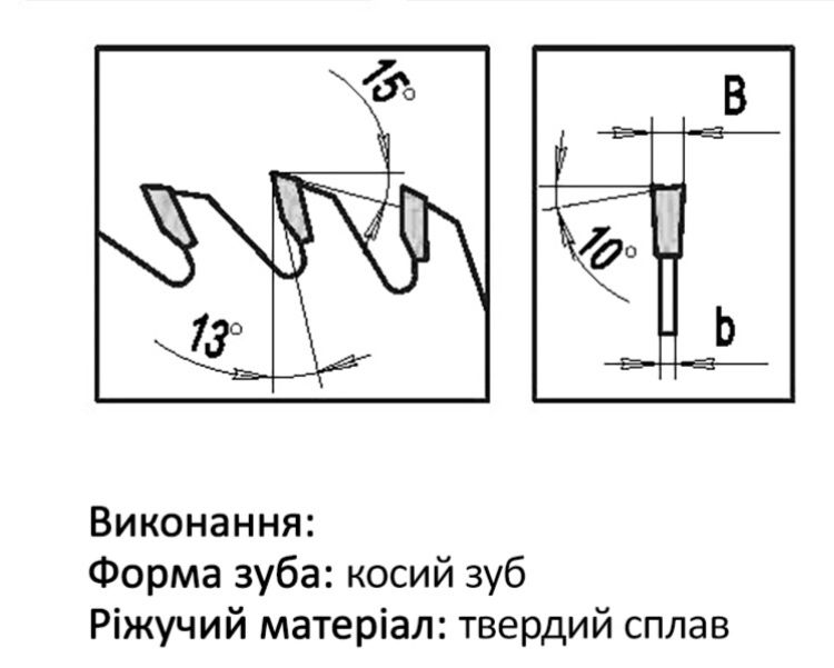 Пила дискова з твердосплавною напайкою