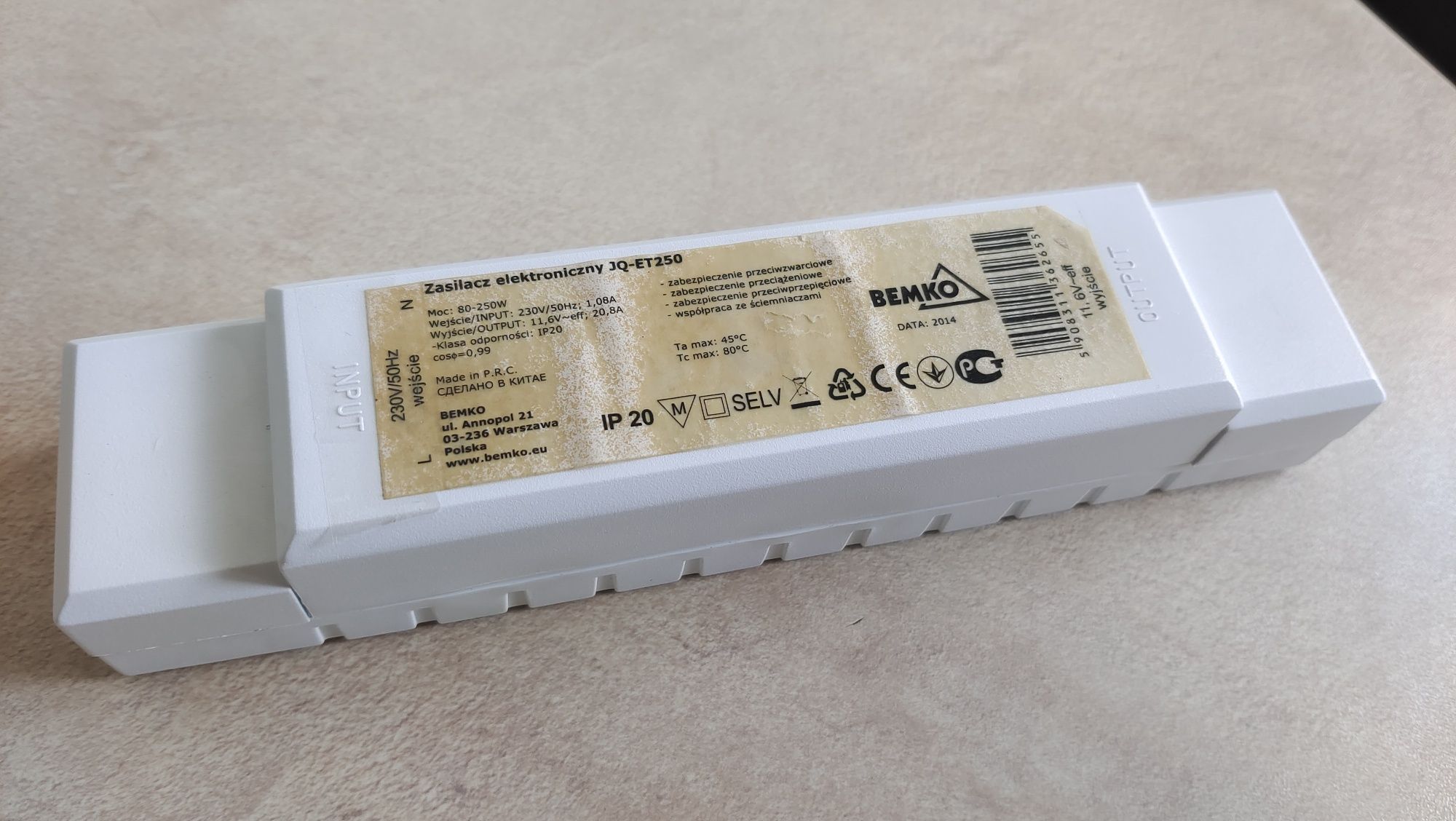 Zasilacz LED halogen 12V 250W