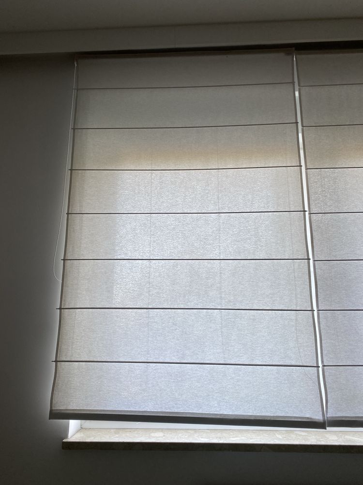 Roleta rzymska 2x Dekoria Capri 100 x 170 biała kryjąca