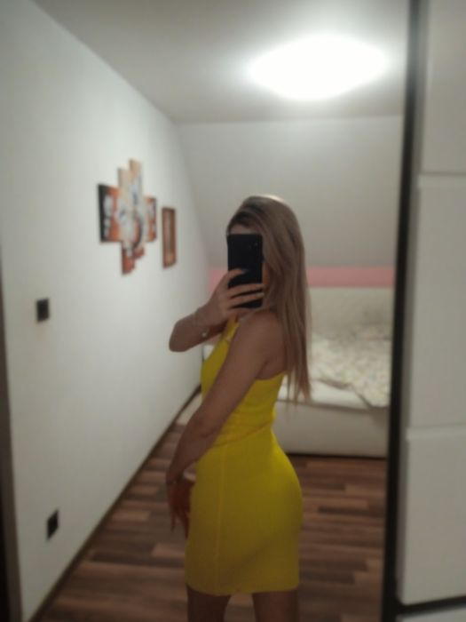 Sukienka nowa sylwester sexy guziki elegancka wesele XS s