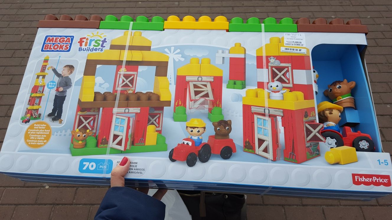 Giga!!! Zestaw klocków Mega Bloks jak Lego Duplo