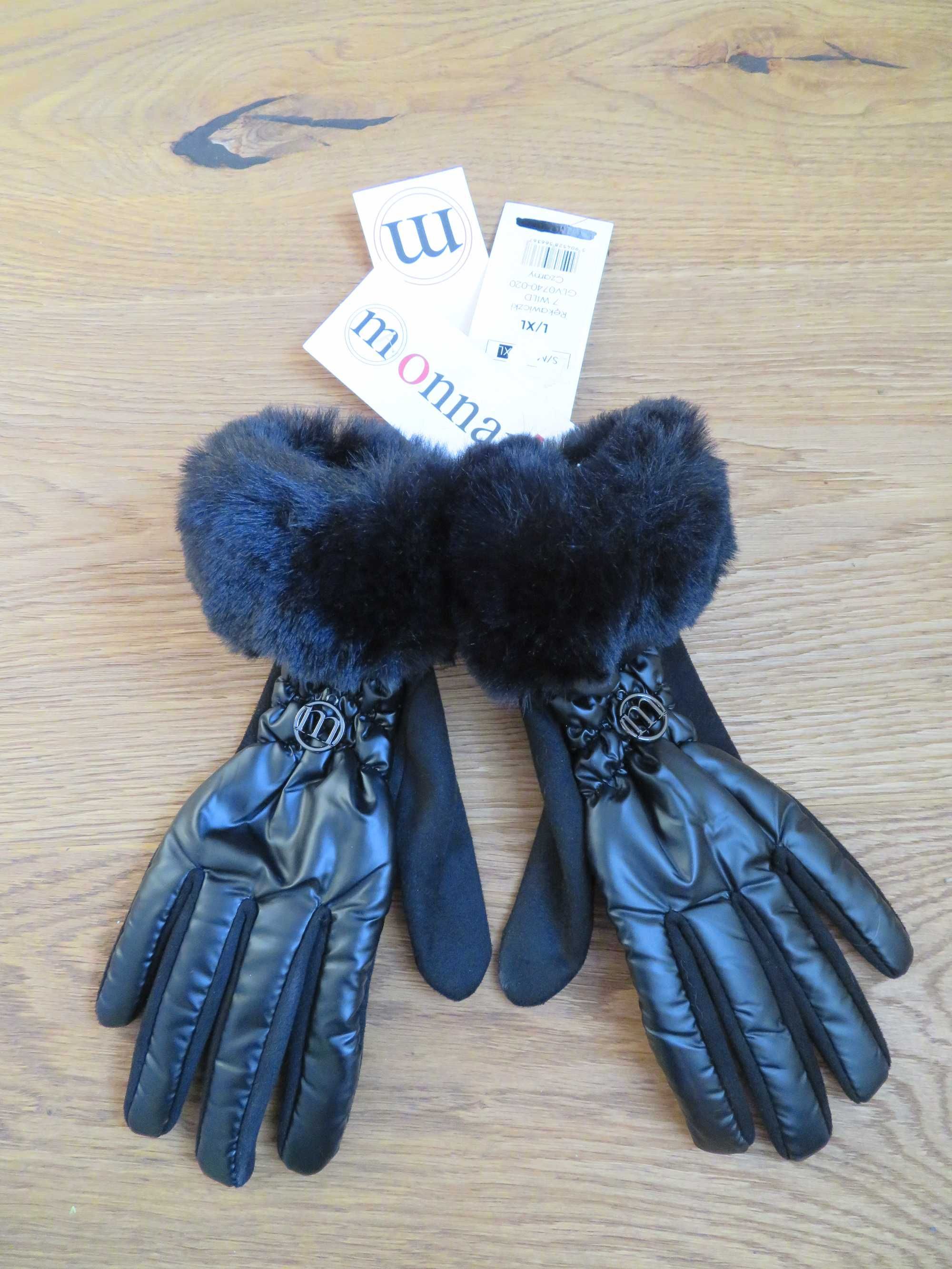 Rękawiczki damskie firmy Monnari r. L/XL czarne