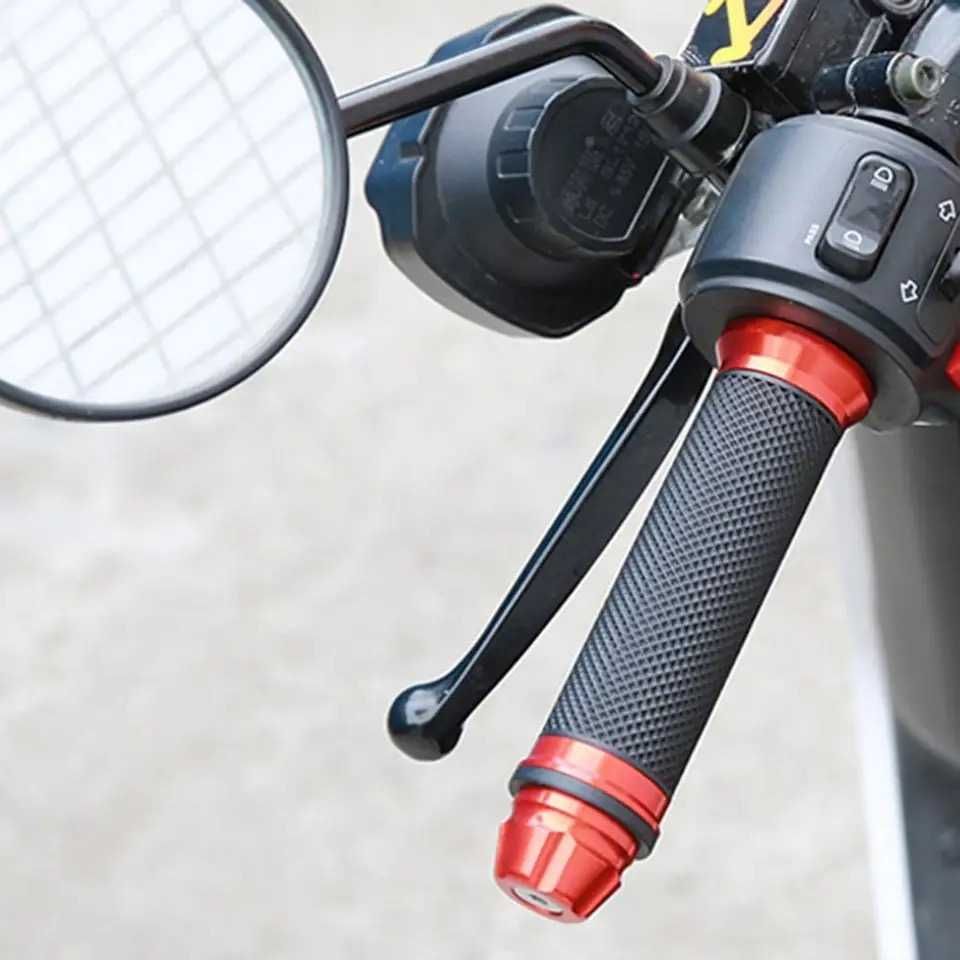 Par de punhos 22 mm alumínio e borracha pesos moto