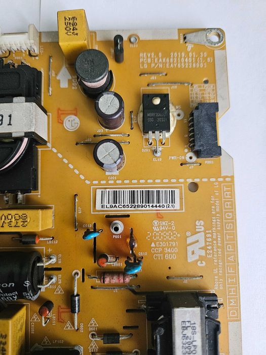 Плата живлення телевізор LG 43 дюйми