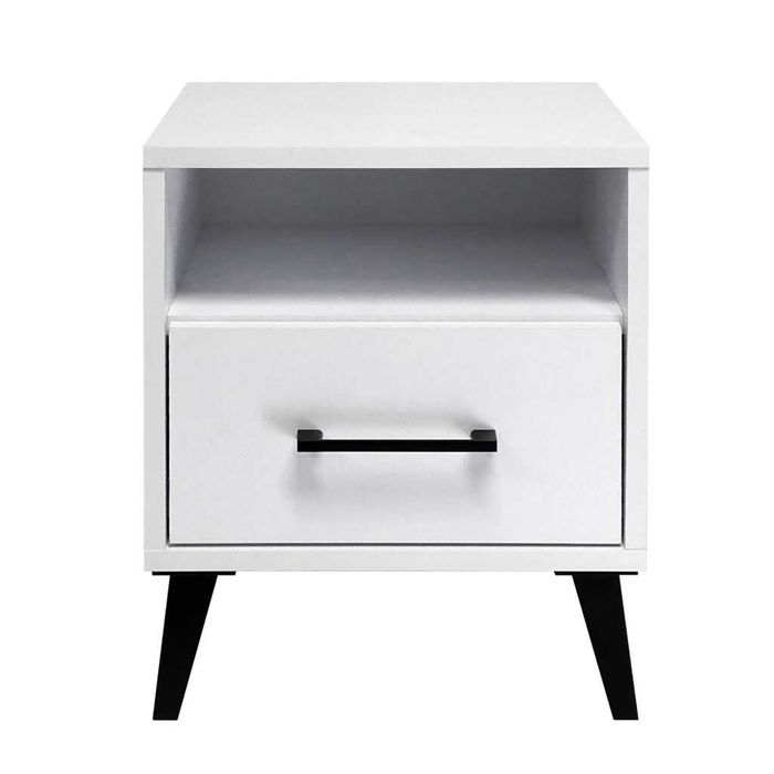 Szafka nocna z podświetlaną szufladą w różnych kolorach