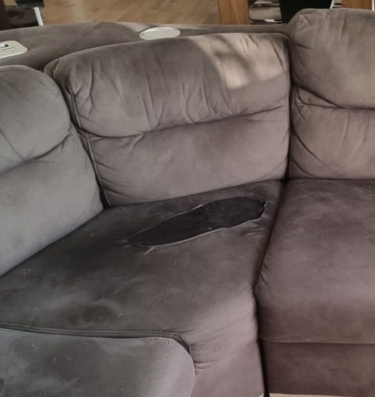 Sofa 4 lugares + chaise longue em L (usado)