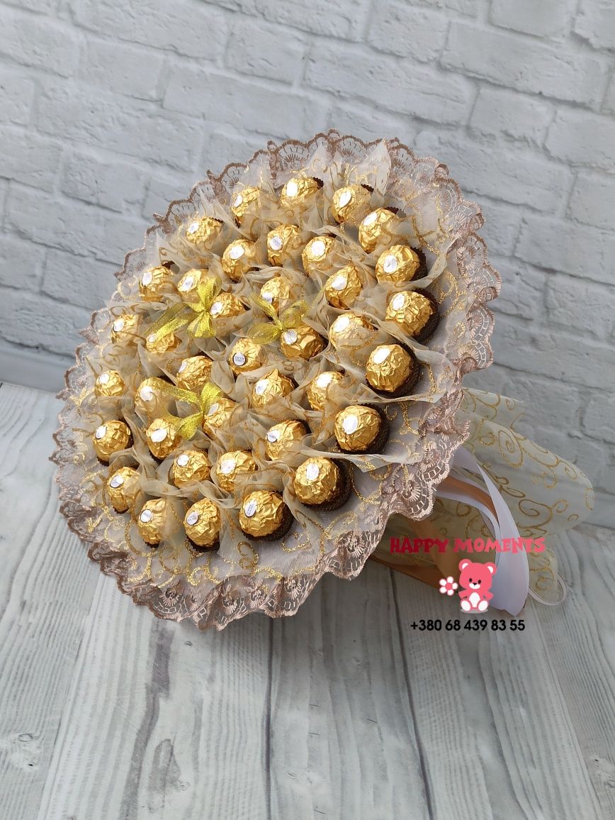 Букет  из конфет Ferrero Rocher премиум класса, шикарный подарок