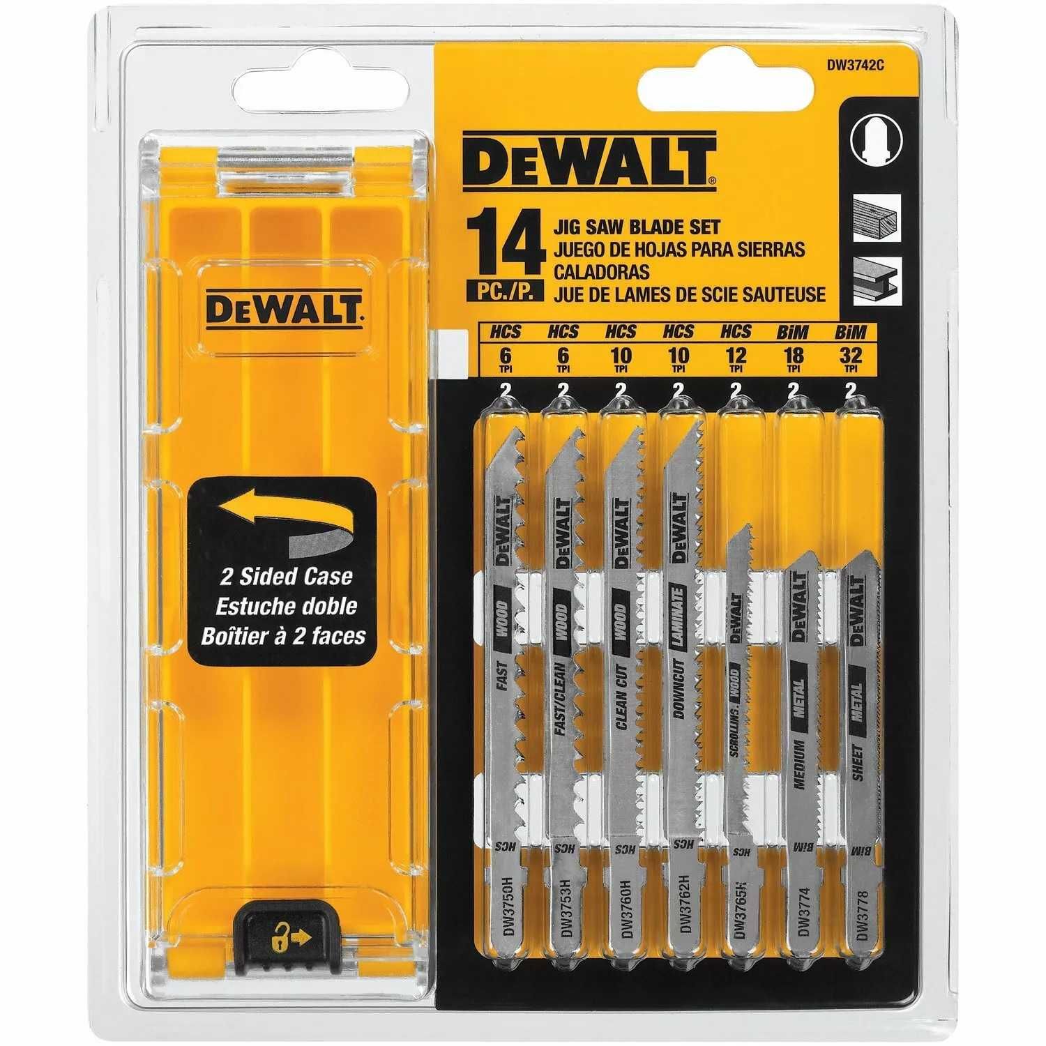 Набор пил для лобзика DEWALT DW3742C 14 шт.