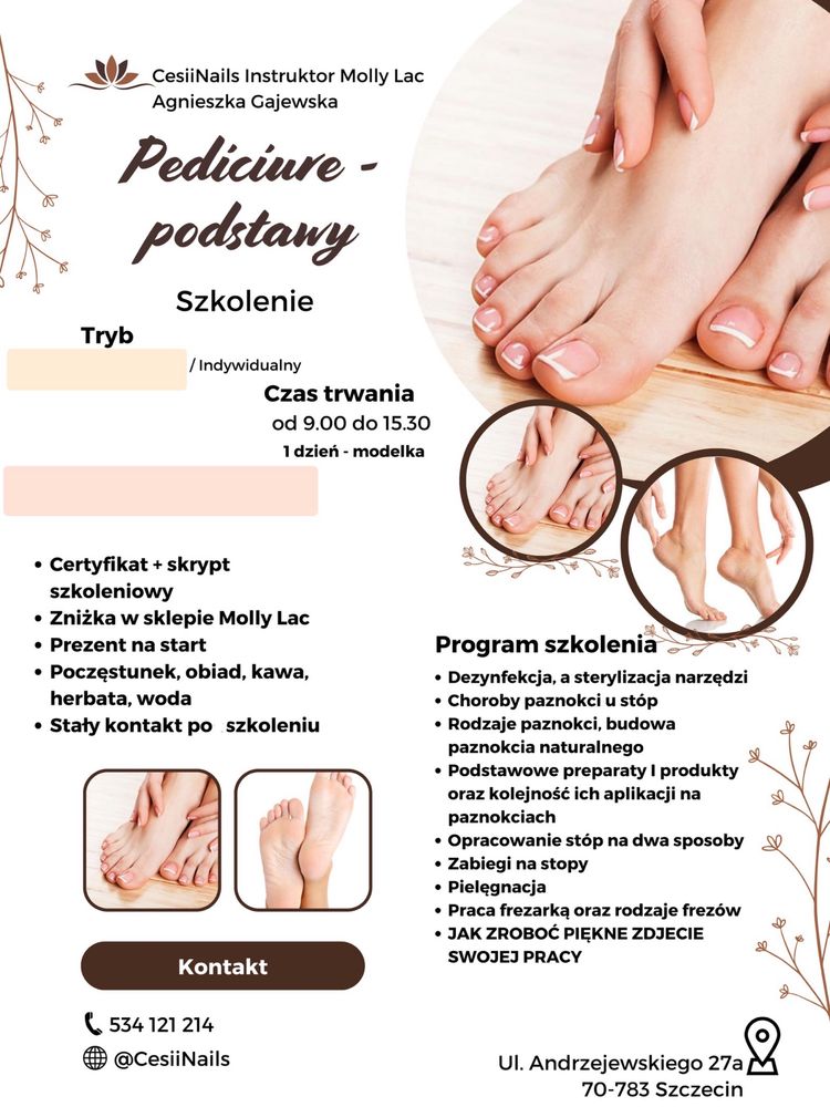 Szkolenie indywidualne z manicure hybrydowego I żelowego, dualforma