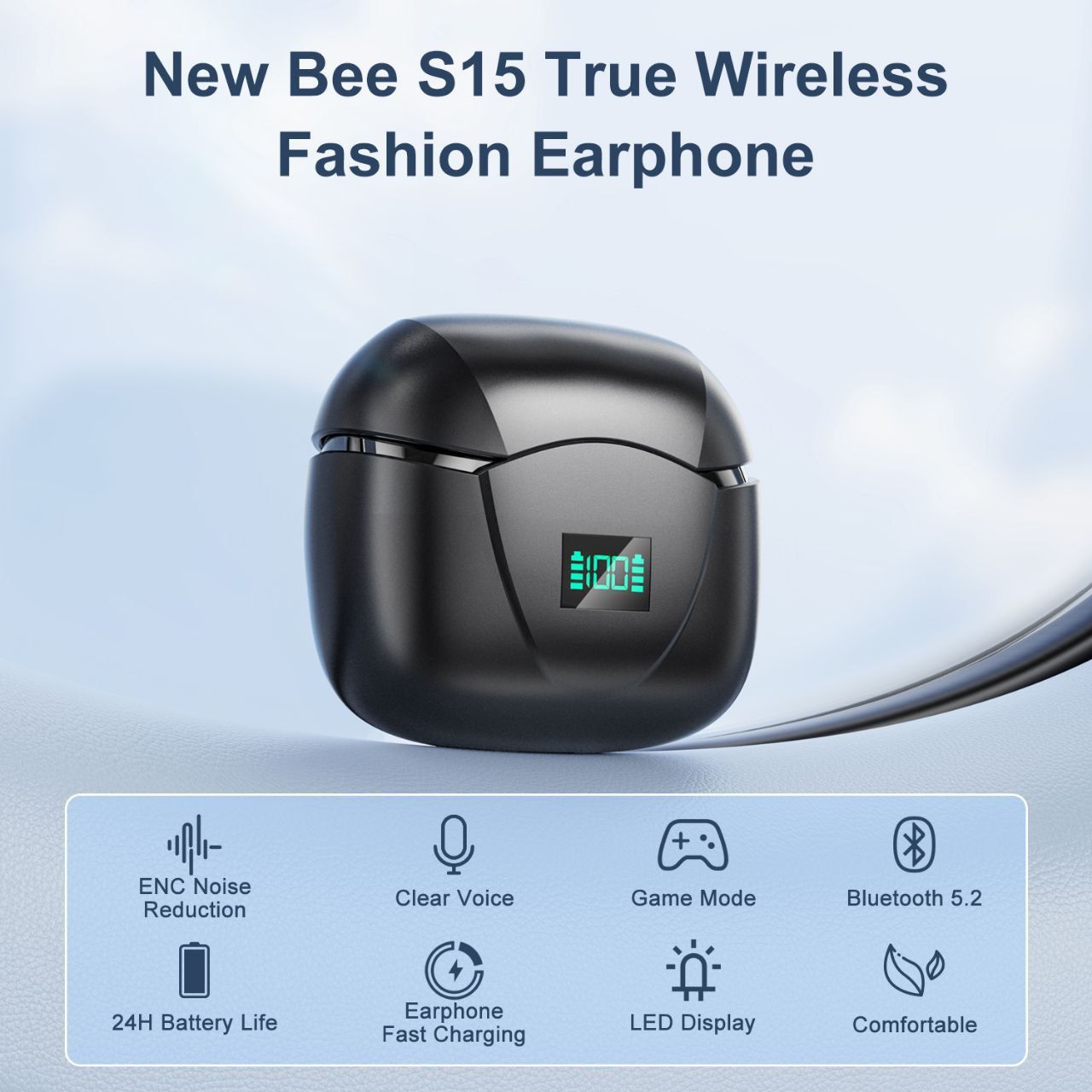 Наушники блютуз New Bee S15
 New Bee S15 
New Bee S15  New Bee S15