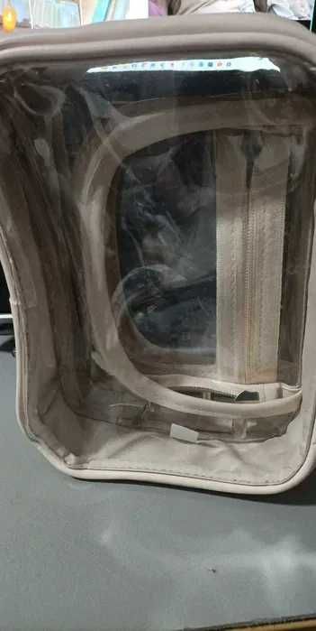 Kosmetyczka, przezroczysta, damska,dwuwarstwowa, wodoszczelna