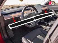 Kit de Vinil Decorativo para Painel Frontal Tesla Model 3 2019  a 2024