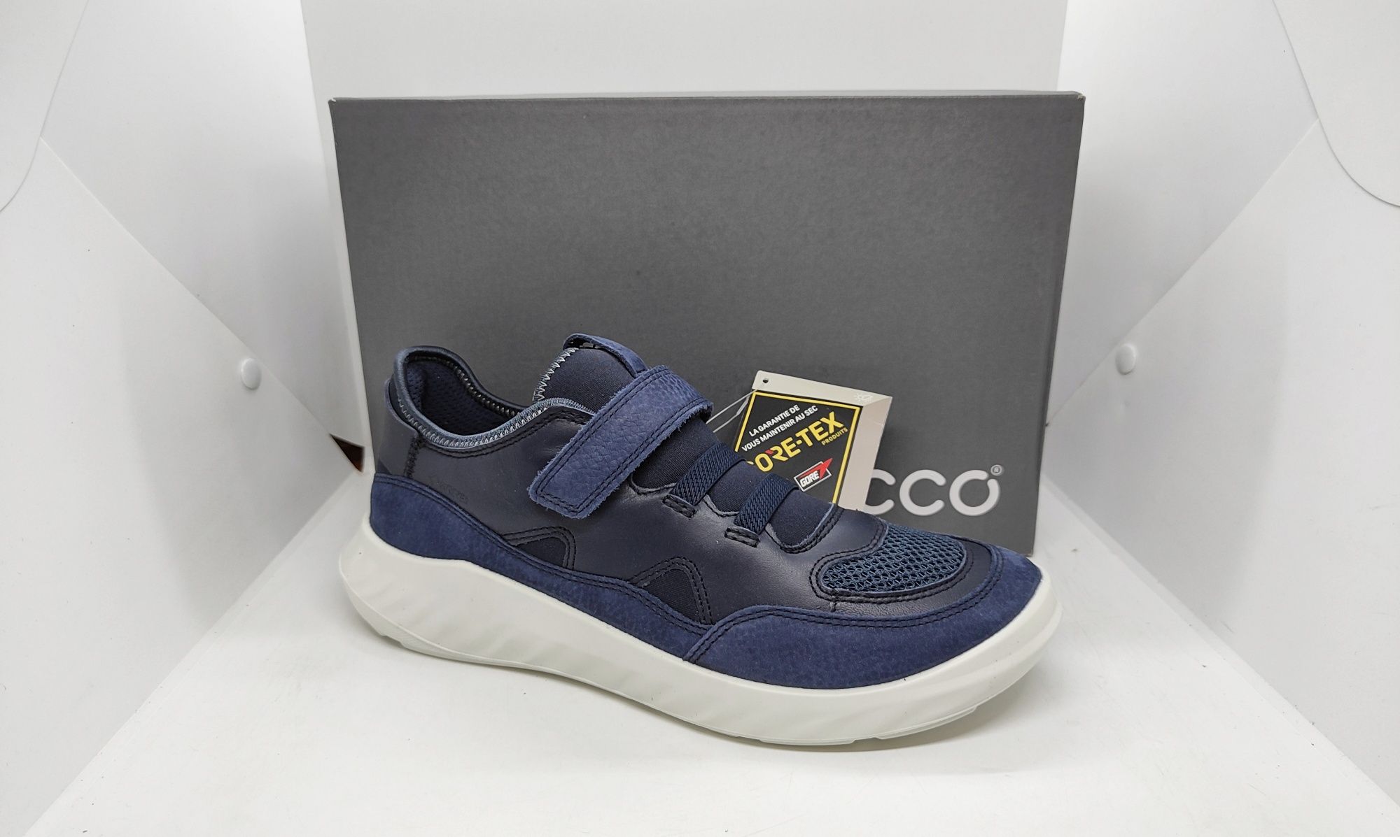кожаные EU38 24,5см кроссовки Ecco Sp.1 Gore Tex оригинал