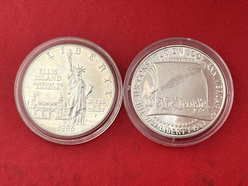 Серебряные юбилейные монеты 1 доллар США