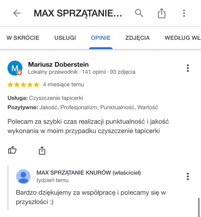 Usługi sprzątające SPRZĄTANIE firma