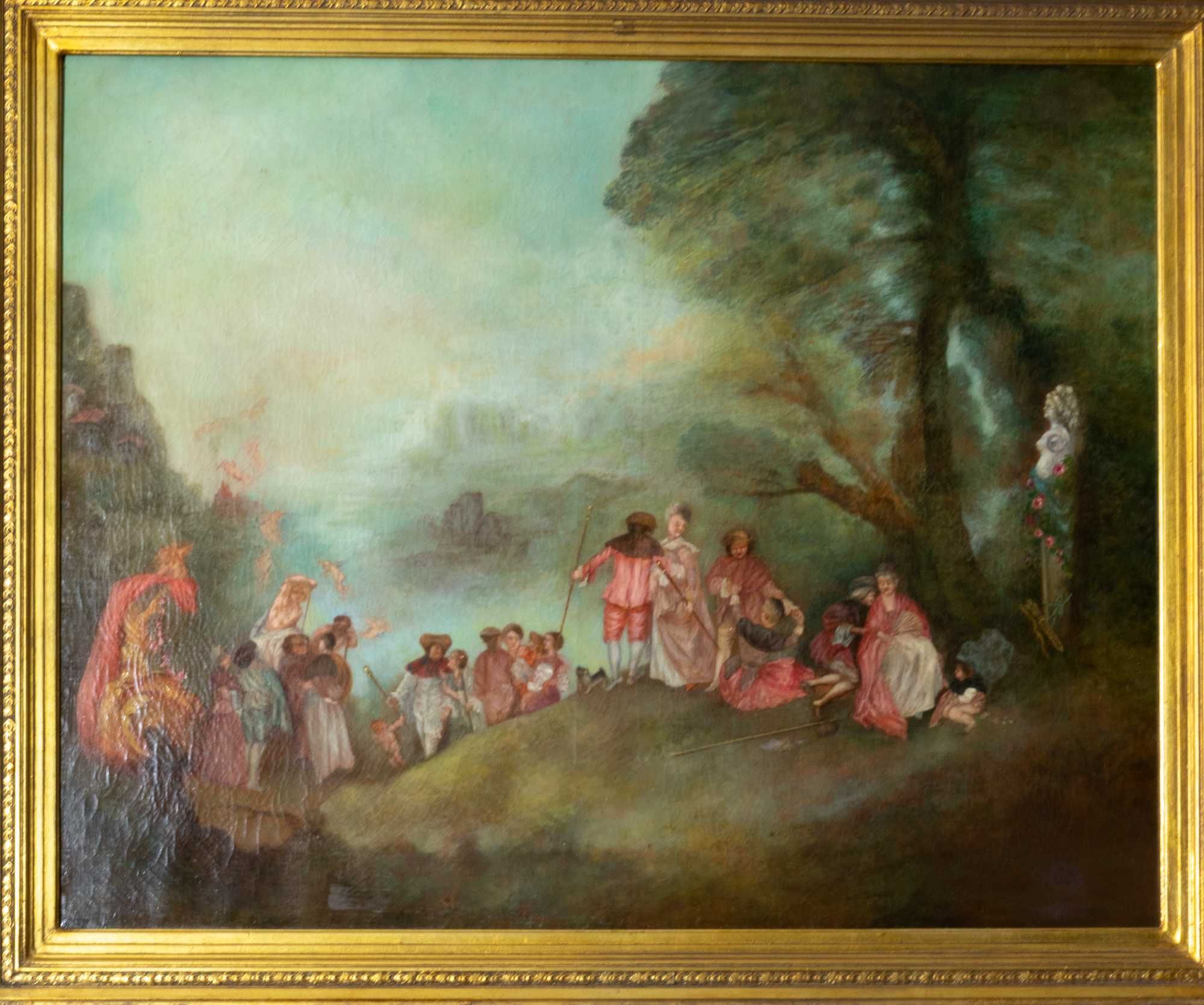 Pintura Barroco natureza Escola Watteau | século XIX