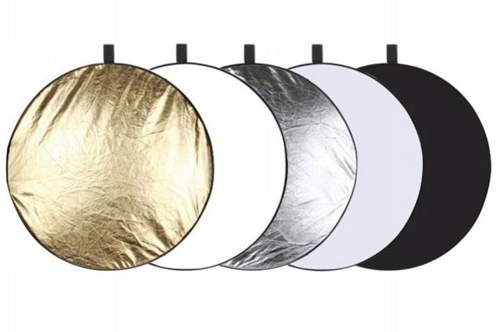 Blenda Fotograficzna Złota Srebrna Składana 60 Cm 5W1 Okrągła Do Zdjęć