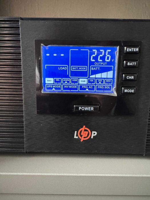 Комплект резервного живлення ДБЖ з прав. синусо. та АКБ lifepo4 200ah