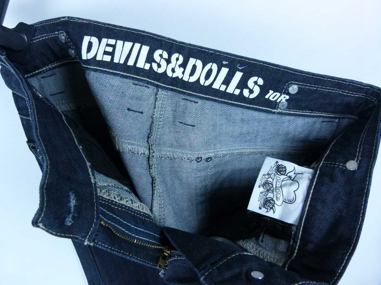 Devils & Dolls Denim jeans proste dżinsy 10R / 38