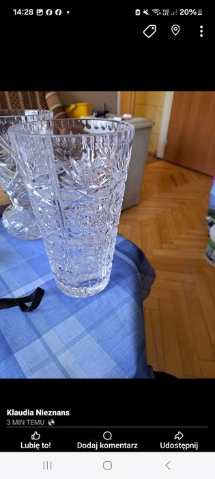 Kryształowe wazony sztuk 2