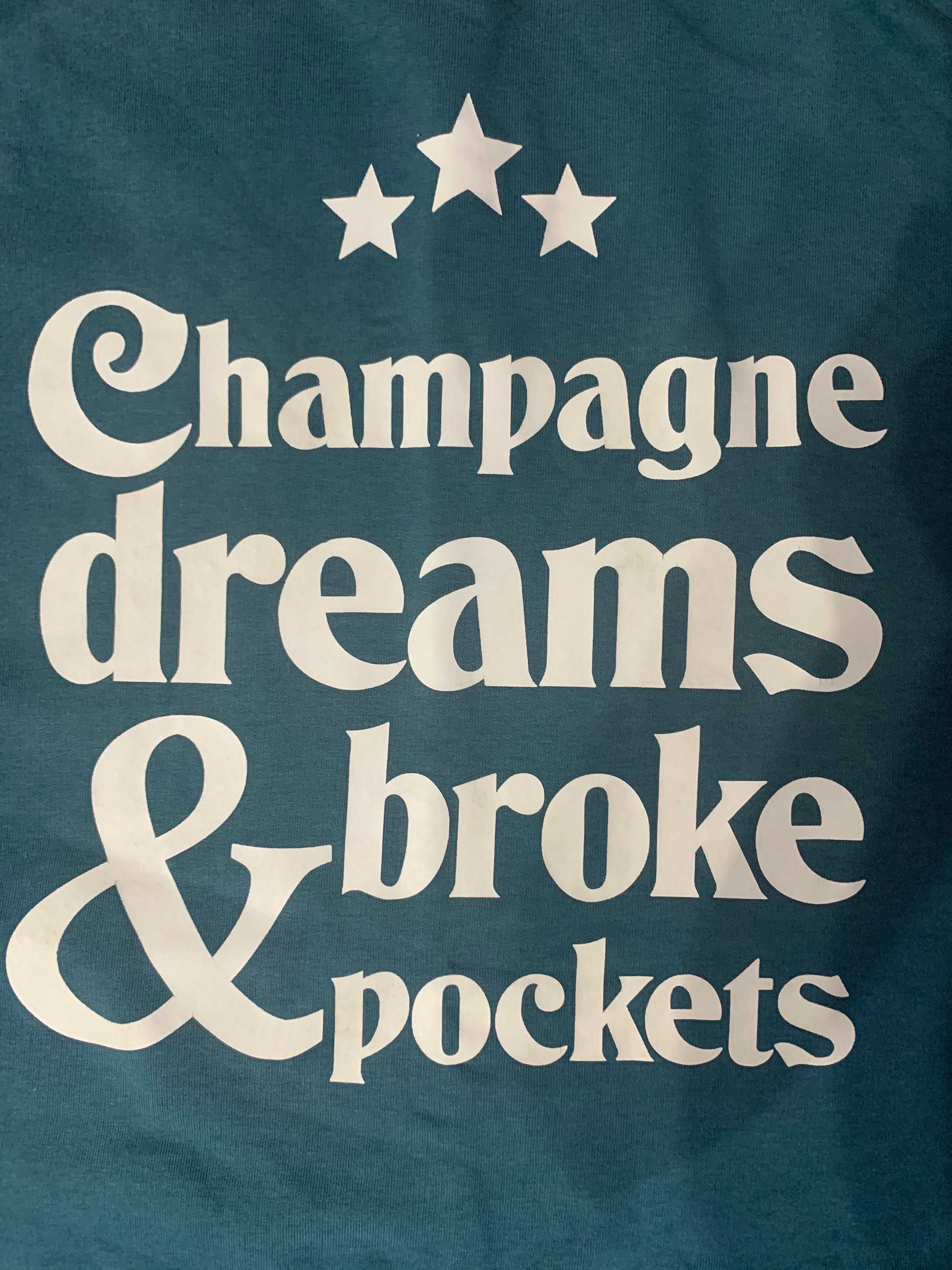 Męska bluza L DIAMANTE Wear Champagne dreams & broke pockets