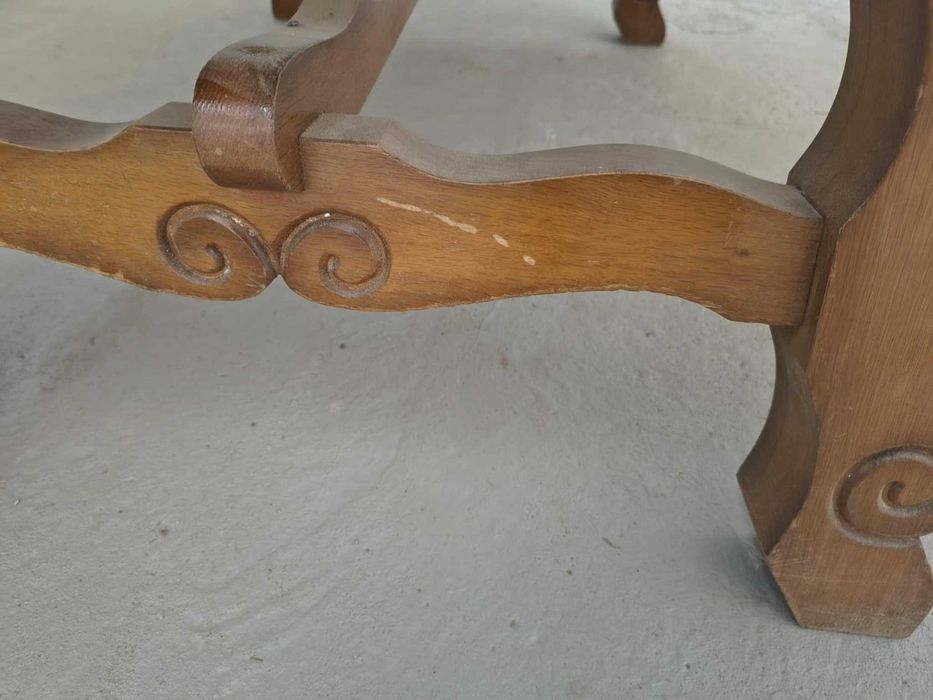 Stół solidny dębowy + 6 krzeseł