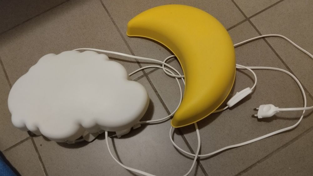 Lampka chmurką i księżyc z Ikea