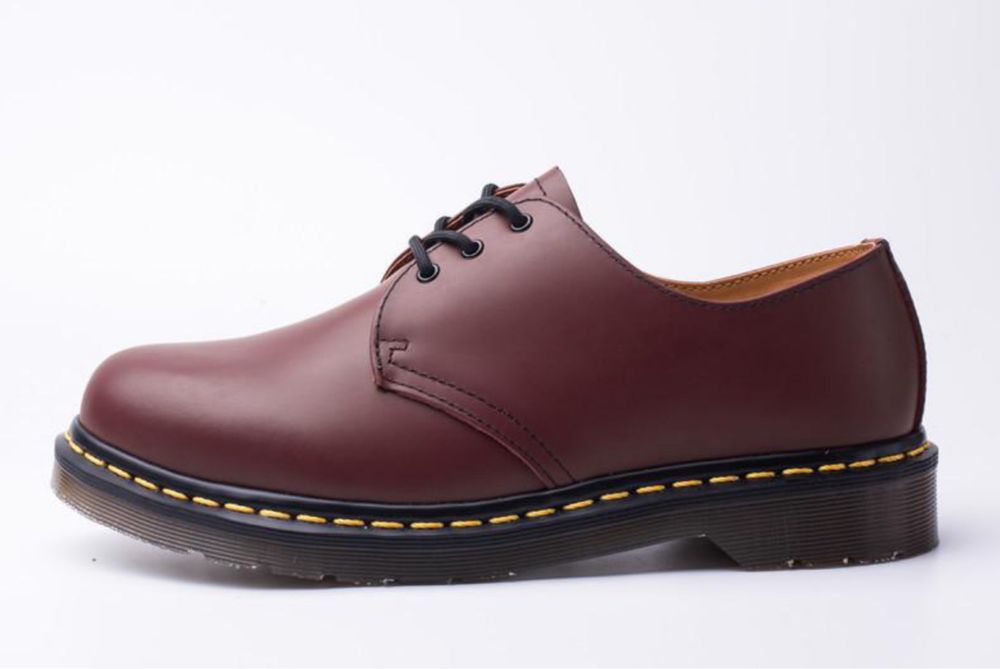 Półbuty glany klasyczne eleganckie bordowe derby jak martensy