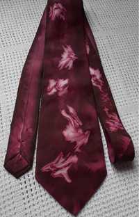 100% Jedwab niezwykły bordo różowy krawat z jedwabiu burgund bordo róż