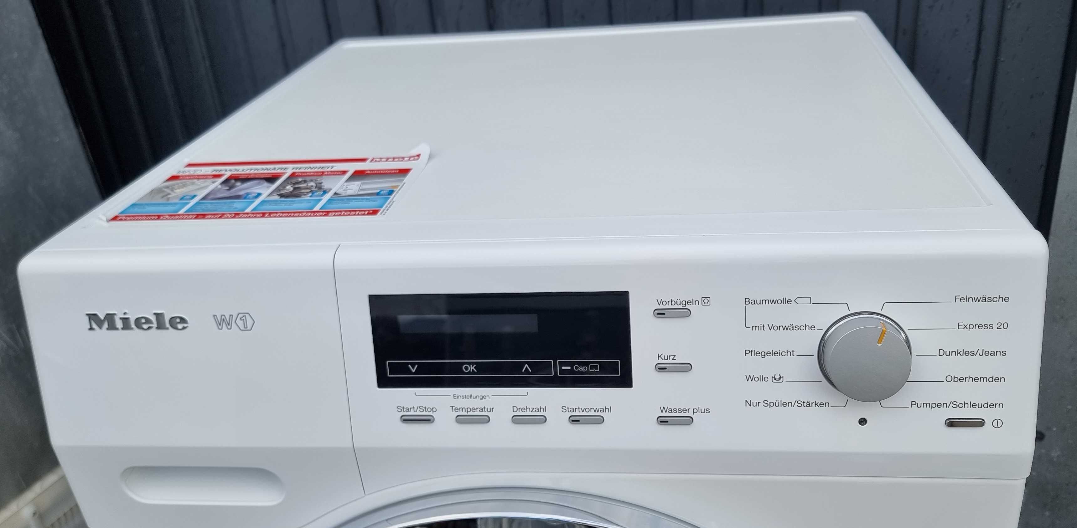Pralka Miele W1 WKE 130 WPS, 8kg, 1600obr, Funkcja łatwe prasownie