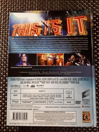 Michael Jackson THIS IS IT, płyta DVD!