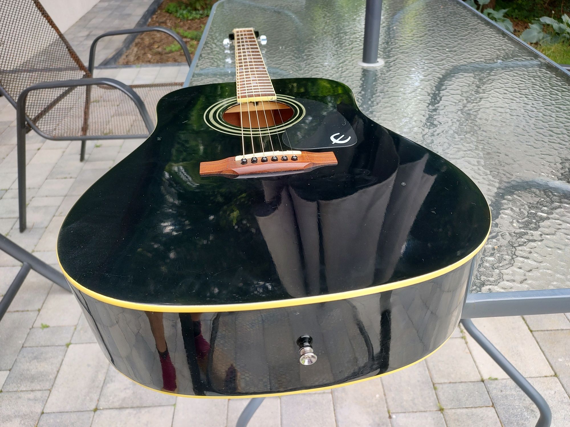 Epiphone DR-100 EB gitara akustyczna Piękna !!  High Gloss Black  //