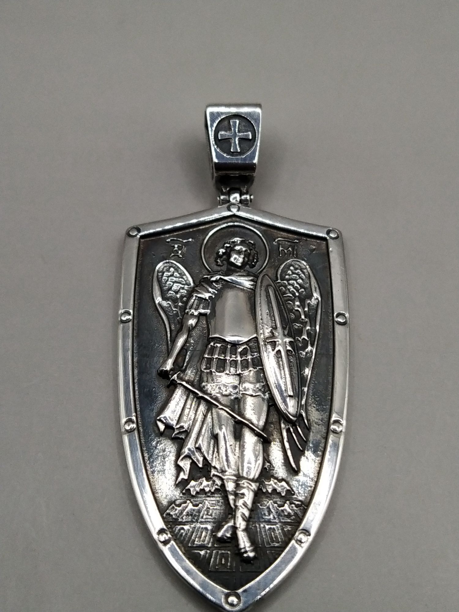Серебряный кулон Св. Михаила Архистратига