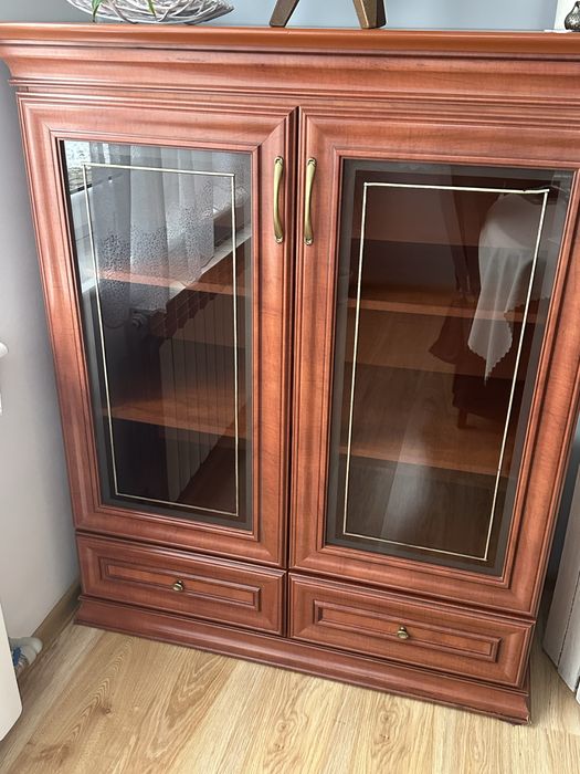 Meble zestaw komoda witryna szafka rtv do salonu do pokoju modne