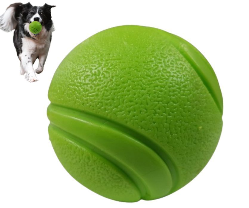 Piłka gumowa średniotwarda plastyczna dla psa 6cm