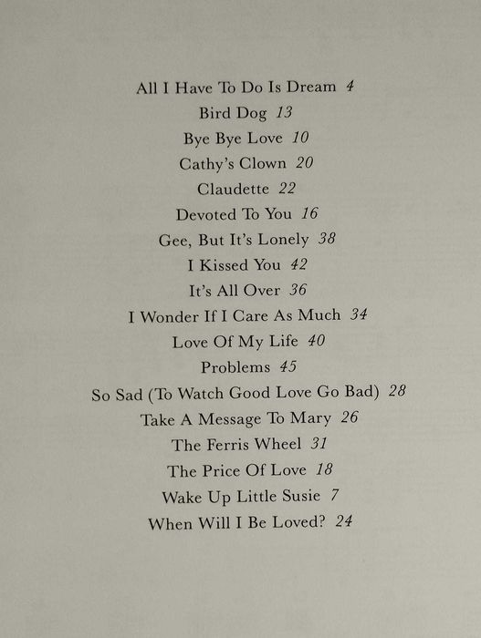 Partituras The Everly Brothers, Greatest Hits