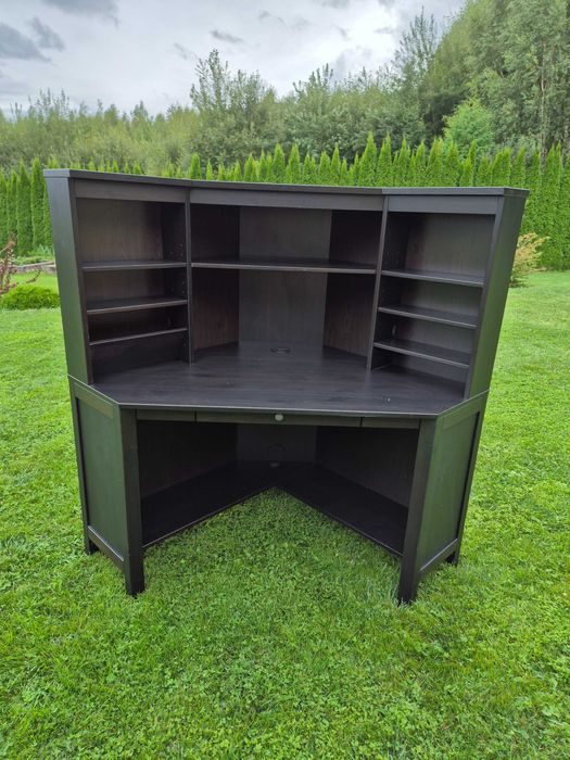 Biurko narożne czarne IKEA