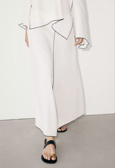 Massimo Dutti костюм спідниця сорочка льон віскоза