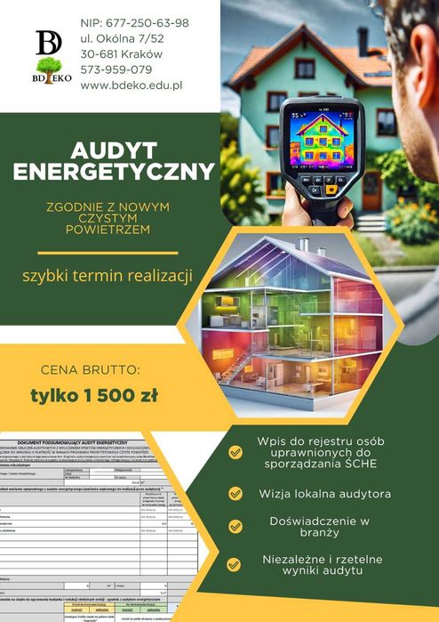 Audyt energetyczny + ŚCHE | Czyste Powietrze | Badanie termowizyjne